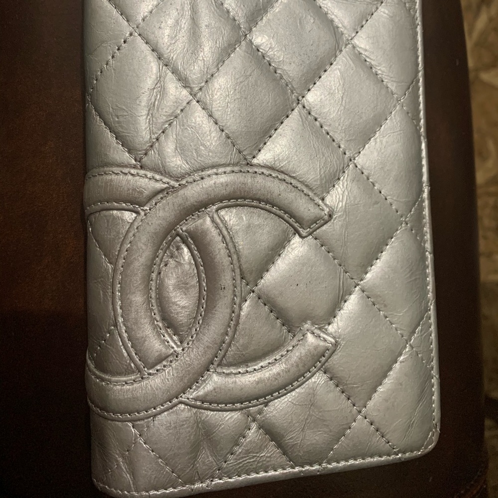 Chanel metallic Cambon Long Wallet